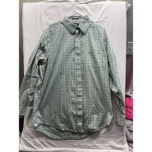 Lands End Blue Button Down Shirt size‎ 17-36 FIT/TALL